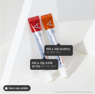 KEM DƯỠNG VIT A FORTE (RETINAL 0,1%) DR DIFFERENT