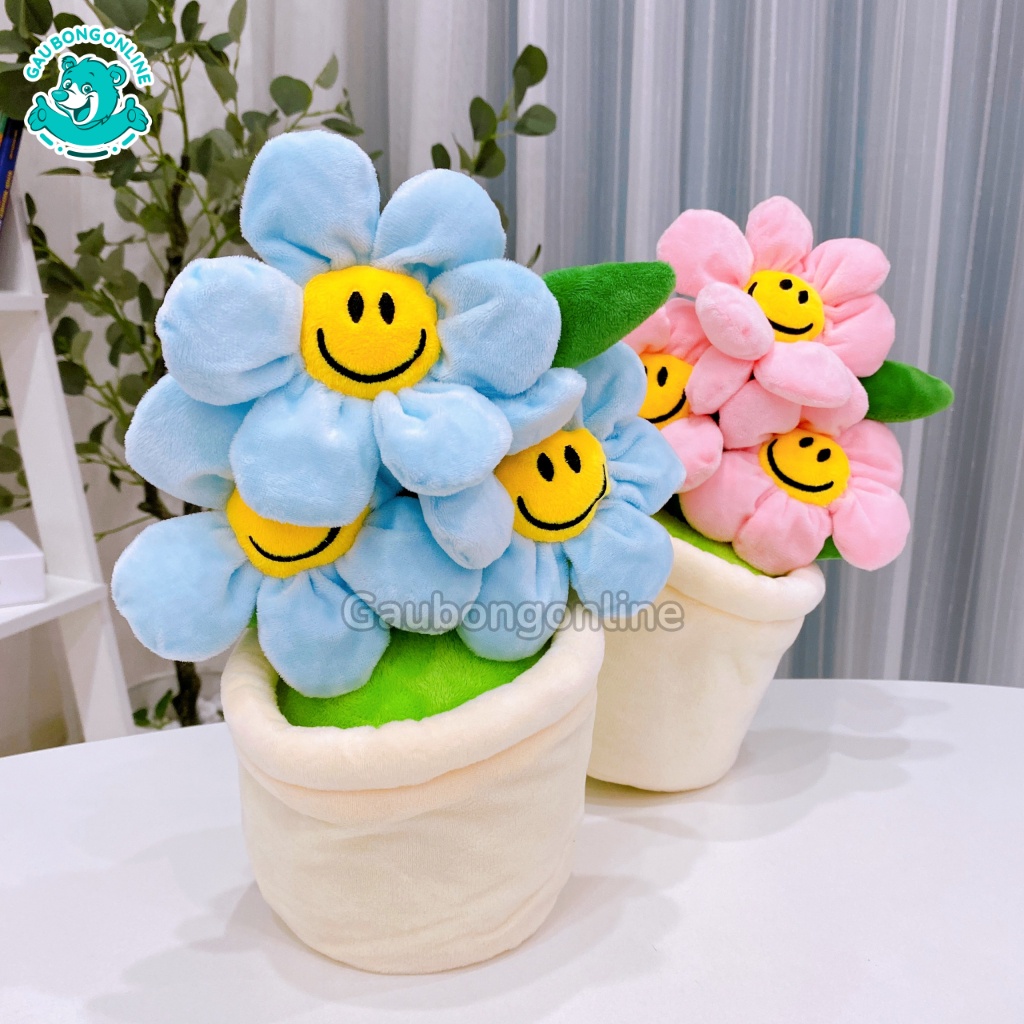Chậu Hoa Bông Xinh Xắn, Chậu Hoa Nhồi Bông Ngộ Nghĩnh Độc Lạ Gấu Bông Online