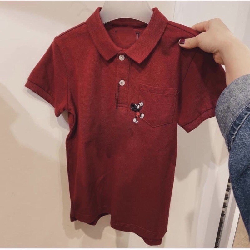 bán sỉ áo polo cổ đức thêu mickey cho nữ