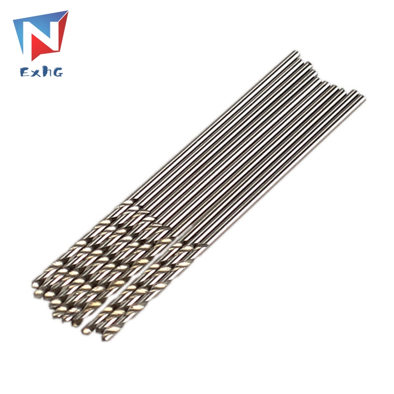 Bộ 10 mũi khoan xoắn 0.8mm bằng thép gió chất lượng cao