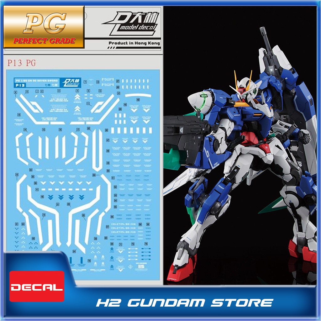 Decal nước cho mô hình PG 1/60 Gundam Seven Sword