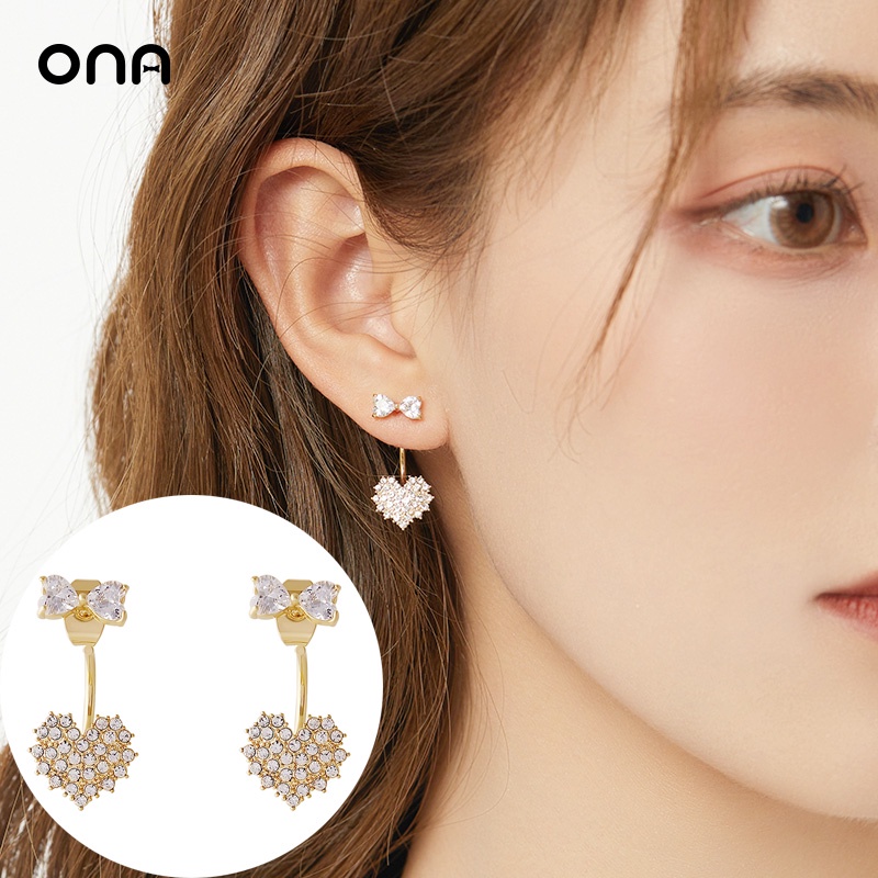 Khuyên Tai Hình Trái Tim/Nơ Phong Cách Hàn Quốc Thời Trang Mới 2022 Dành Cho Bạn Nữ