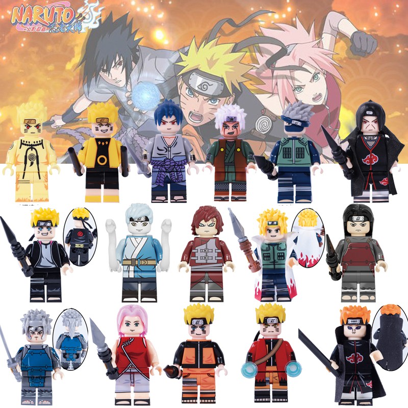 Mô hình đồ chơi lắp ráp lego nhân vật Naruto Sasuke Kakashi Itachi