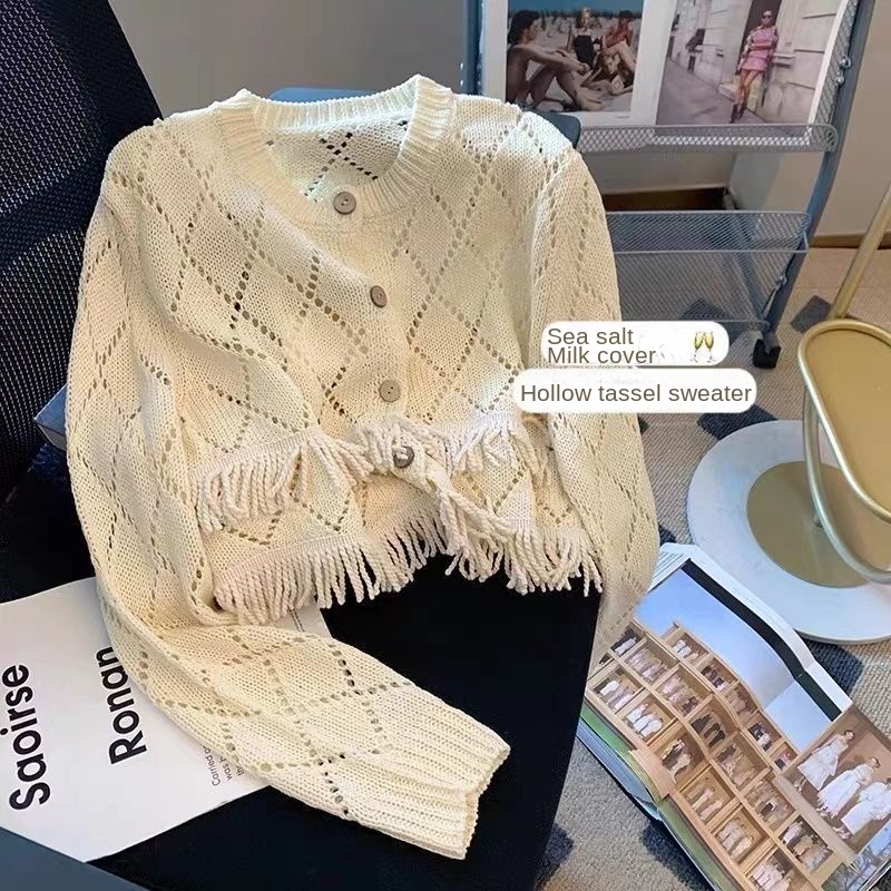 Áo Khoác Cardigan Dệt Kim Mỏng Dáng Ngắn Phong Cách Thời Trang 2022