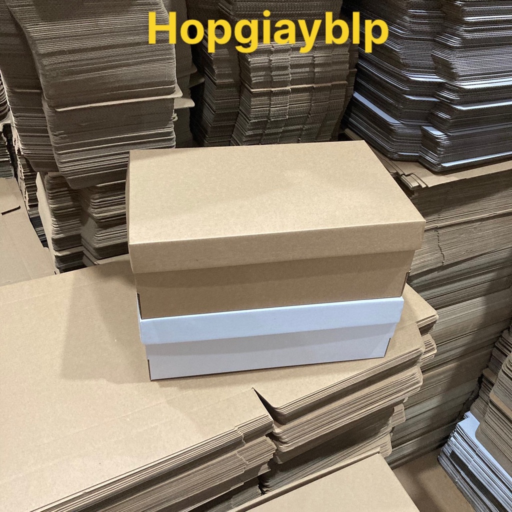 HỘP ĐỰNG GIÀY NẮP LIỀN BẰNG GIẤY CARTON NHIỀU SIZE BỘ 5 HỘP CARTON