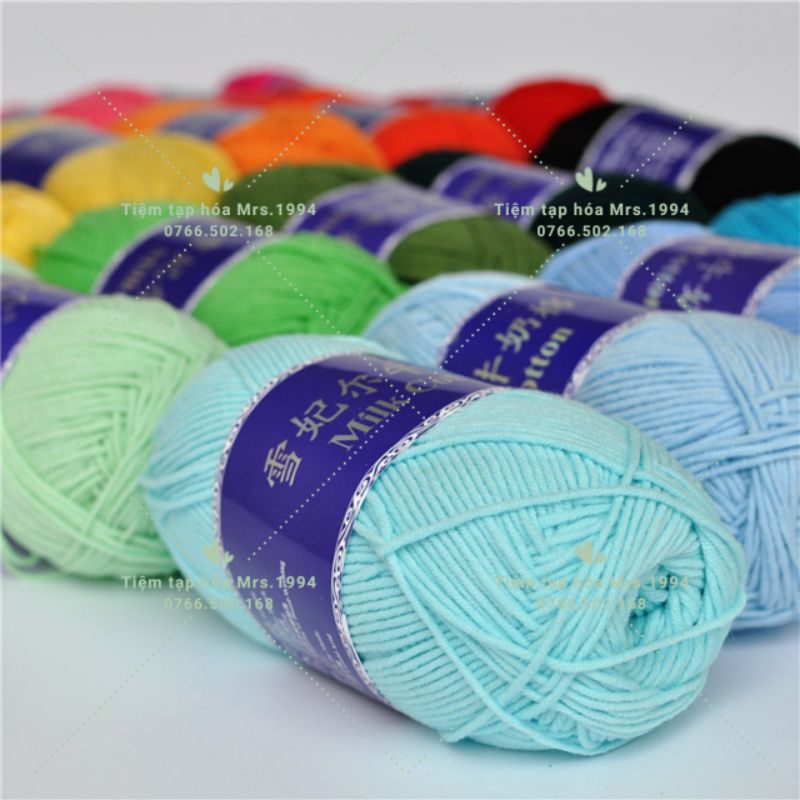 [5 sợi - 100gram] LEN MILK COTTON 5 - THƯƠNG HIỆU XUEFEIER - LEN 5 SỢI