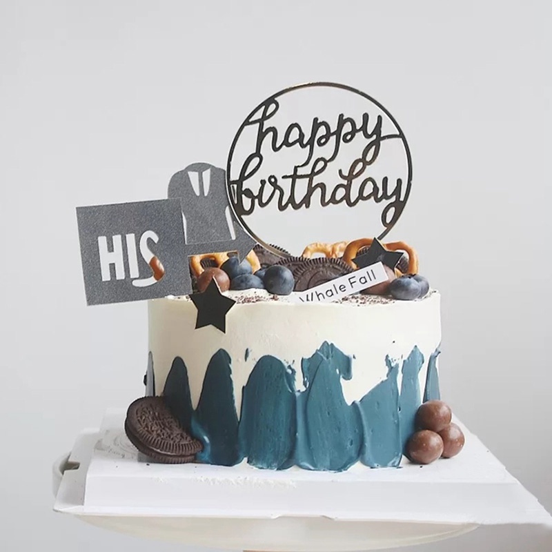 Topper Trang Trí Bánh Kem Chữ Happy Birthday