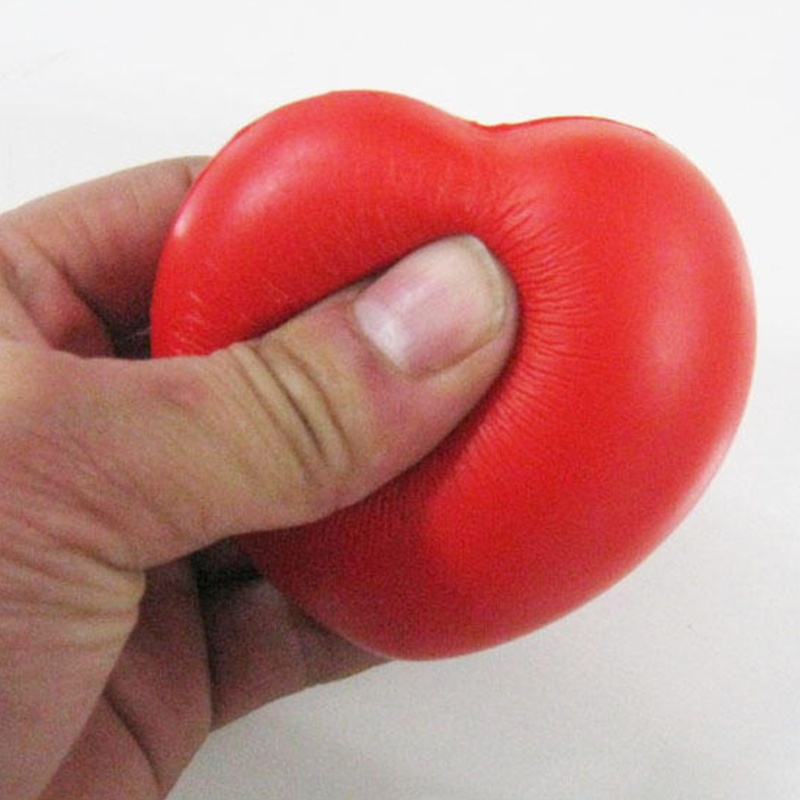 Đồ Chơi Bóp Tay 3In Hình Trái Tim Đỏ Giúp Giảm Căng Thẳng