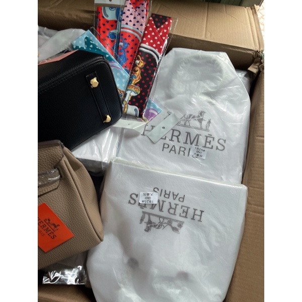 Túi Hm birkin tay cầm tặng kèm khăn size 25