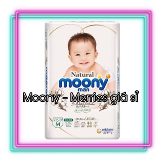 (CHUẨN NỘI ĐỊA) Bỉm/Tã Moony Natural nội địa Nhật đủ size NB63/ S58/ M46/L38/M46q/L36q/XL32q