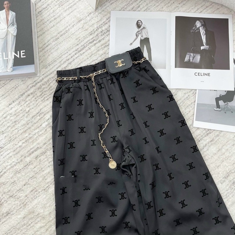 QUẦN SUÔNG LỤA KÈM DÂY XÍCH TÚI BÉ SANG CHẢNH HOTTREND LOẠI 1 MS28881 (H2-5)