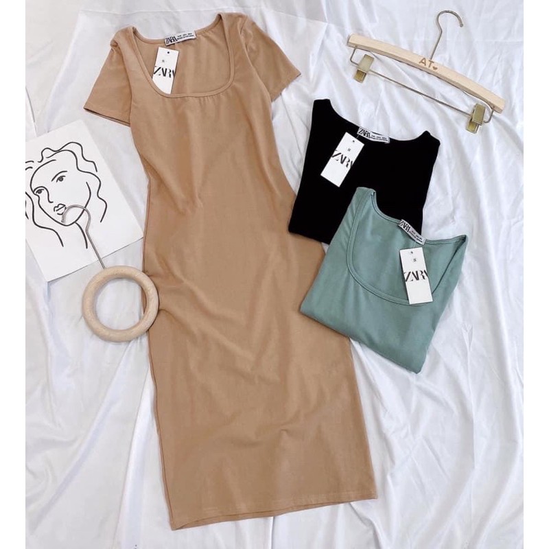 Đầm body cổ vuông tay cộc❤️Đầm dáng ôm cổ vuông ngắn tay❤️{free ship} | BigBuy360 - bigbuy360.vn