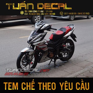 Tem Trùm Winner Cá Mập Đen Trắng - Nhận thiết kế theo yêu cầu của từng khách hàng