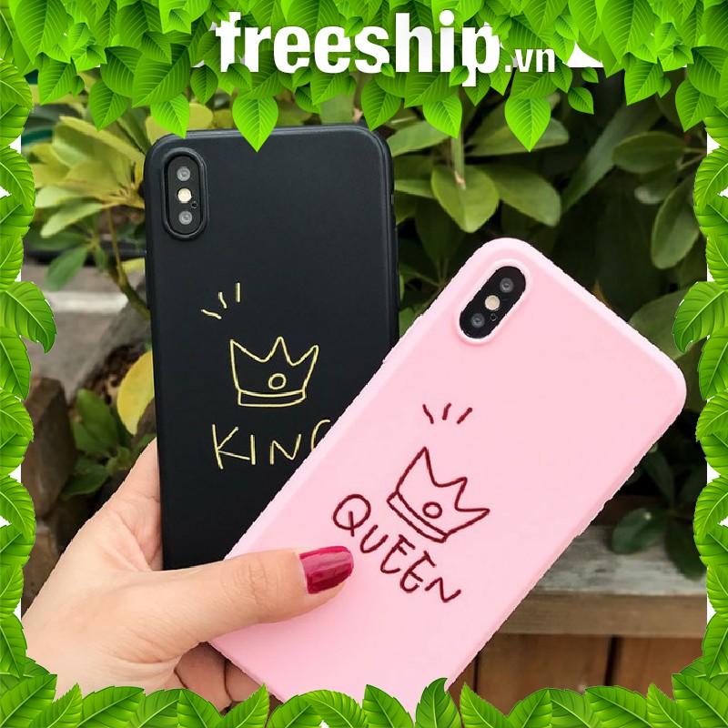 Ốp iphone Ốp lưng điện thoại KING QUEEN cho iphone 6/6plus/6s/6s plus/6/7plus/8/8plus/x/xs/xs max/11/12promax a321