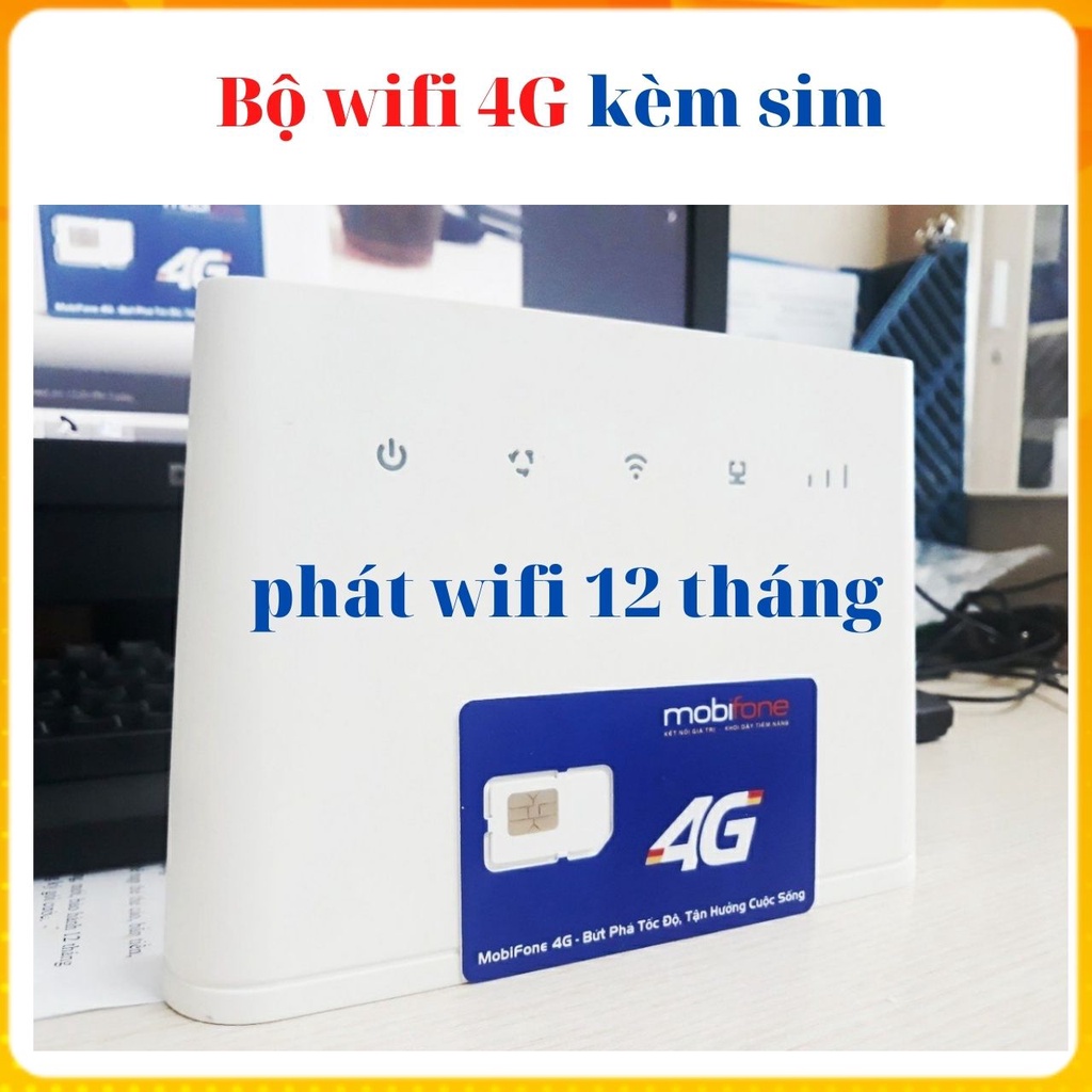 Bộ phát wifi 4G tốc độ cao không giới hạn dung lượng kèm sim 12 tháng. Bộ phát Huawei B311-221 - MobiWifi