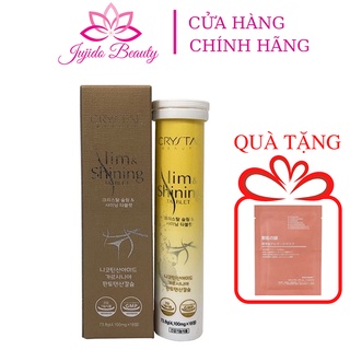 Viên Sủi Giảm Cân Crystal Slim & Shining Tablets Hàn Quốc 18 Viên Đốt Cháy Lượng Mỡ Thừa, Chống Lão Hóa, Dưỡng Trắng Da