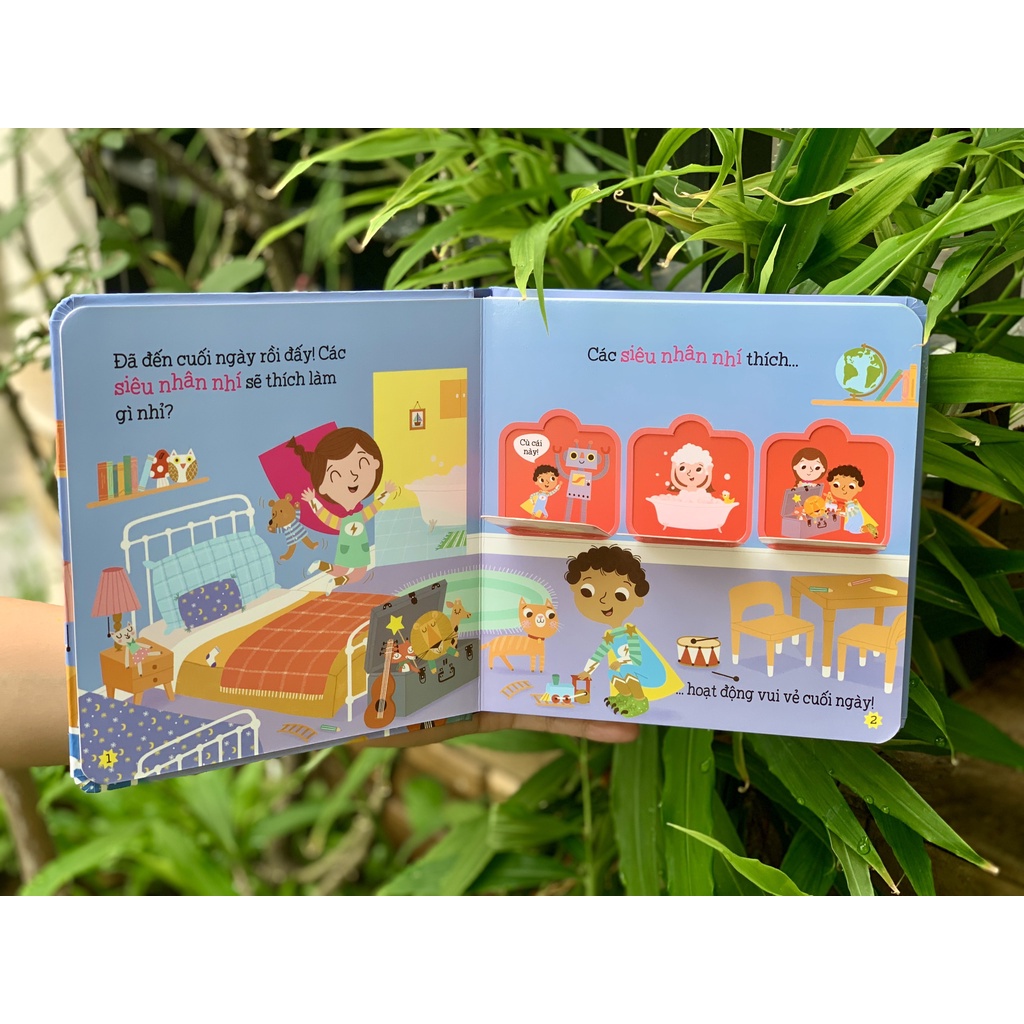 Sách - Lift-the-flap - Lật mở khám phá- Bé ngăn nắp đi ngủ đúng giờ Bé giỏi giang, vệ sinh đúng cách Bé thích làm việc