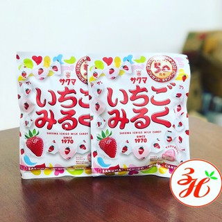 [Kẹo Nhật] vị dâu sữa ít ngọt, chua nhẹ, béo béo Seika
