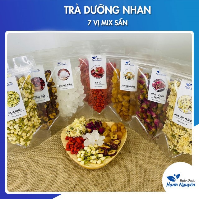 Trà Dưỡng Nhan 7 Vị Mix Sẵn (Đẹp Da, Giữ Dáng, Thanh Lọc Cơ Thể, Giảm Căng Thẳng Stress)