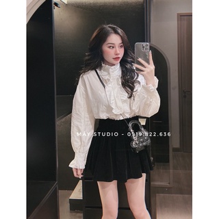 Áo sơmi cổ bèo tay bèo