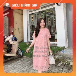 [Hàng cao cấp] Váy bầu zen 2 lớp siêu sang💕1 đổi 1 nếu không ưng💕mặc đi làm đi chơi đều được💕đầm bầu free size 43~70kg