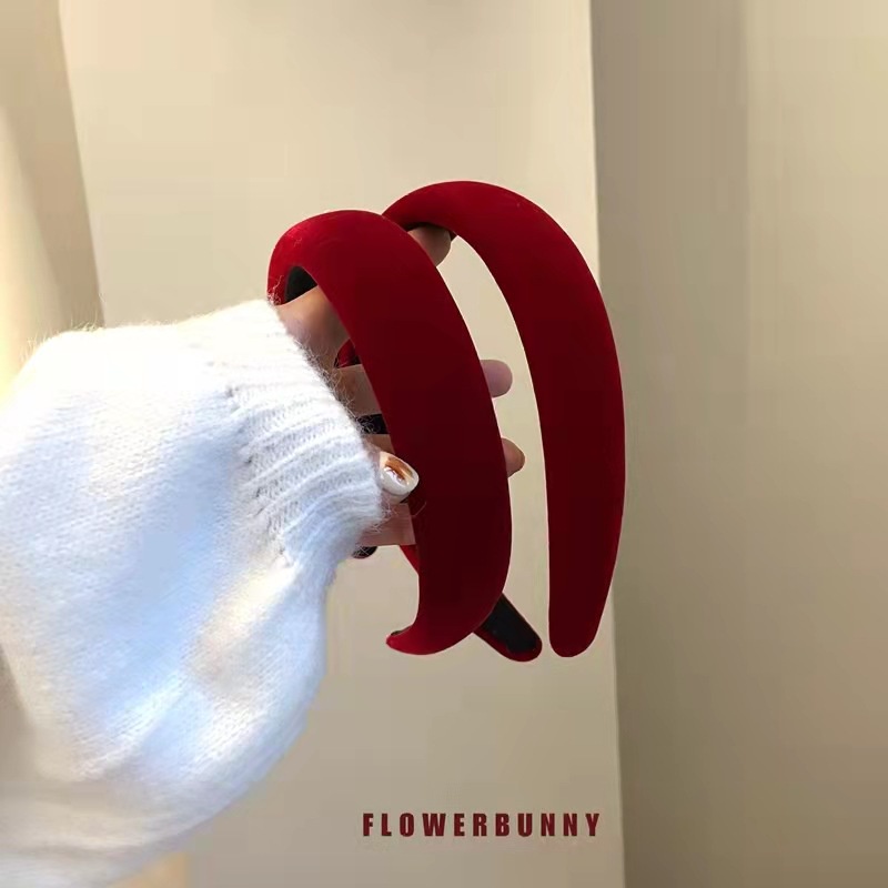 Băng Đô Cài Tóc Vải Nhung Bản To | Bờm Tóc Tiểu Thư