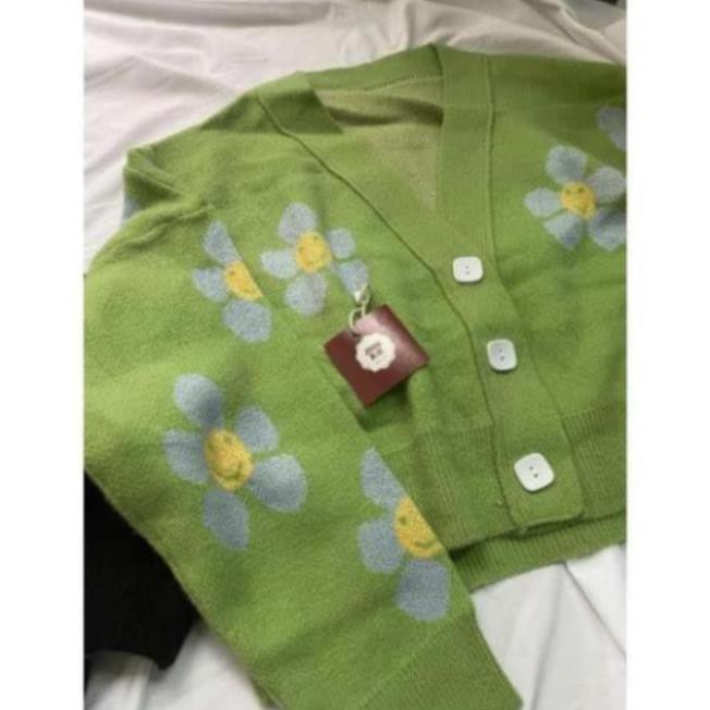 [ CÓ SẴN ] Áo Cardigan Len hoạ tiết hoa Moee style Hàn Quốc | BigBuy360 - bigbuy360.vn