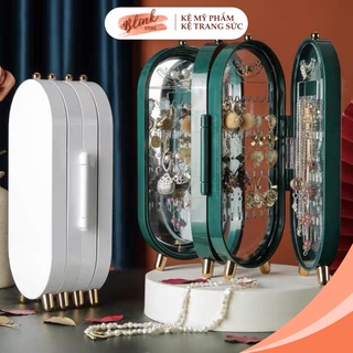 Kệ trang sức, kệ treo bông tai, dây chuyền 4 cánh nhựa ABS cao cấp phiên bản mới nhất