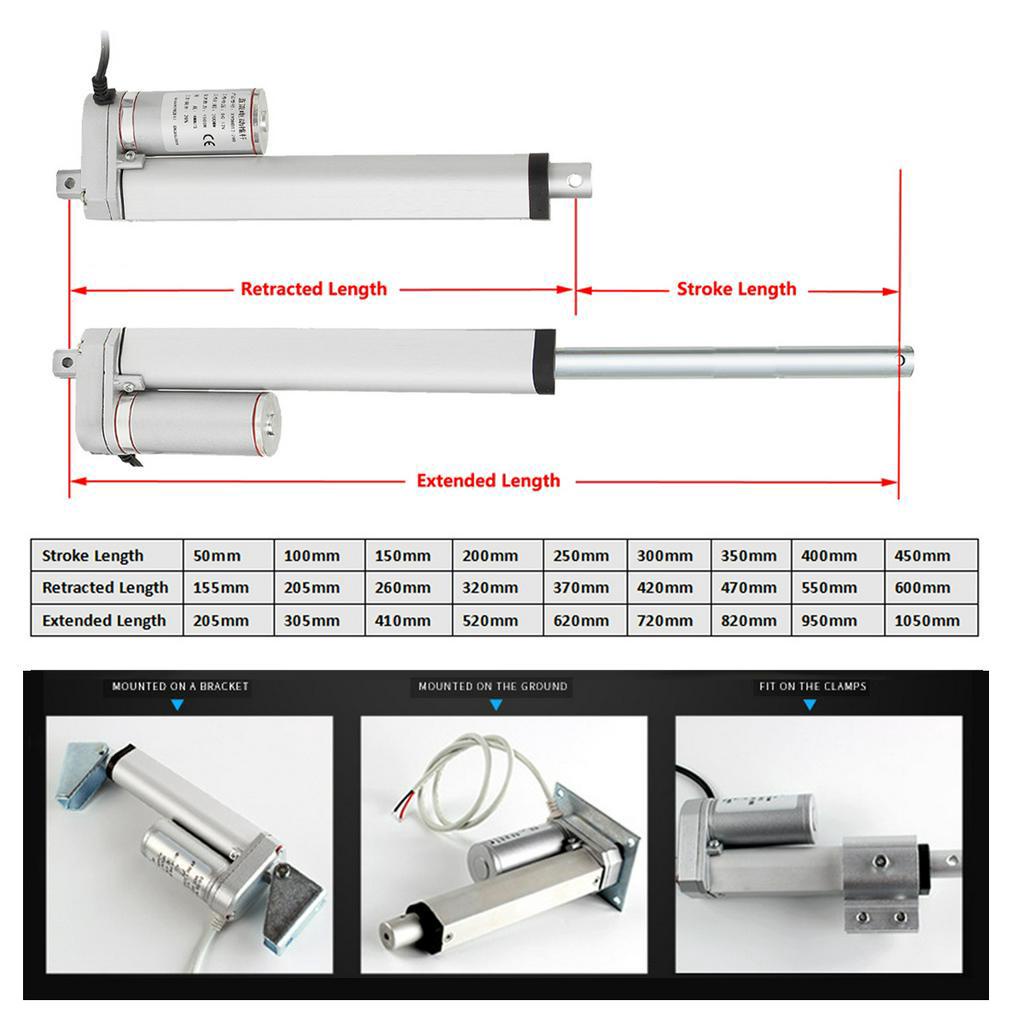 Thiết Bị Nâng Hạ Cánh Động Cơ Tuyến Tính 500n 50-400mm 12v