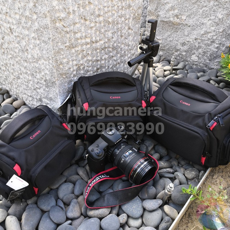 Túi máy ảnh Canon Nikon chống sốc, chống nước, kèm áo mưa (CN2)