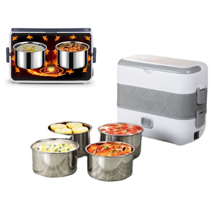 Hộp Cơm Điện Đa Năng DORON HÀNG CHÍNH HÃNG Không chỉ giúp hâm nóng thức ăn mà còn có thể sử dụng nó để tự nấu chín