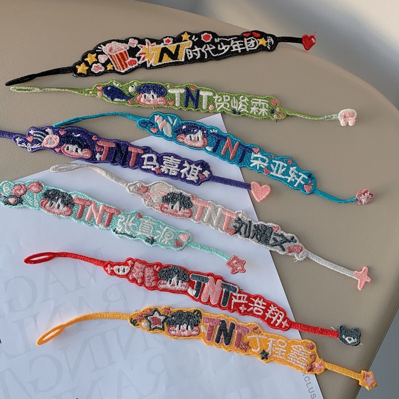 Vòng Tay Dây Bện Hỗ Trợ Thêu Họa Tiết Tnt Times Youth League Merchandise Ma Jiaqi Song Yaxuan Liu Yaowen
