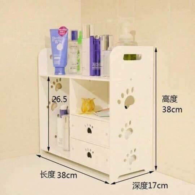 kệ mỹ phẩm gỗ chân chó loại tốt