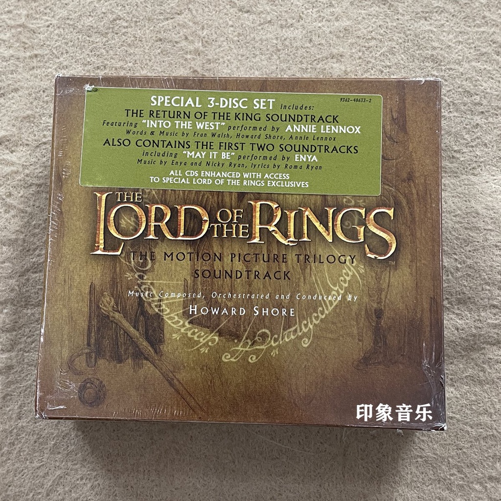 Đĩa cd album lord of the rings the rings the rings trilogy Chính Hãng album 3cd