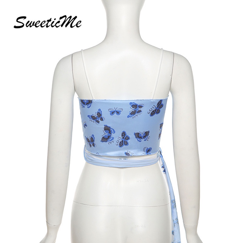 Áo Hai Dây Hở Lưng Sweeticme 2021 Màu Sắc Trơn Gợi Cảm | BigBuy360 - bigbuy360.vn