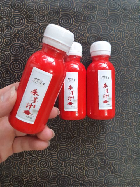 Mực đỏ tươi thư pháp thư họa