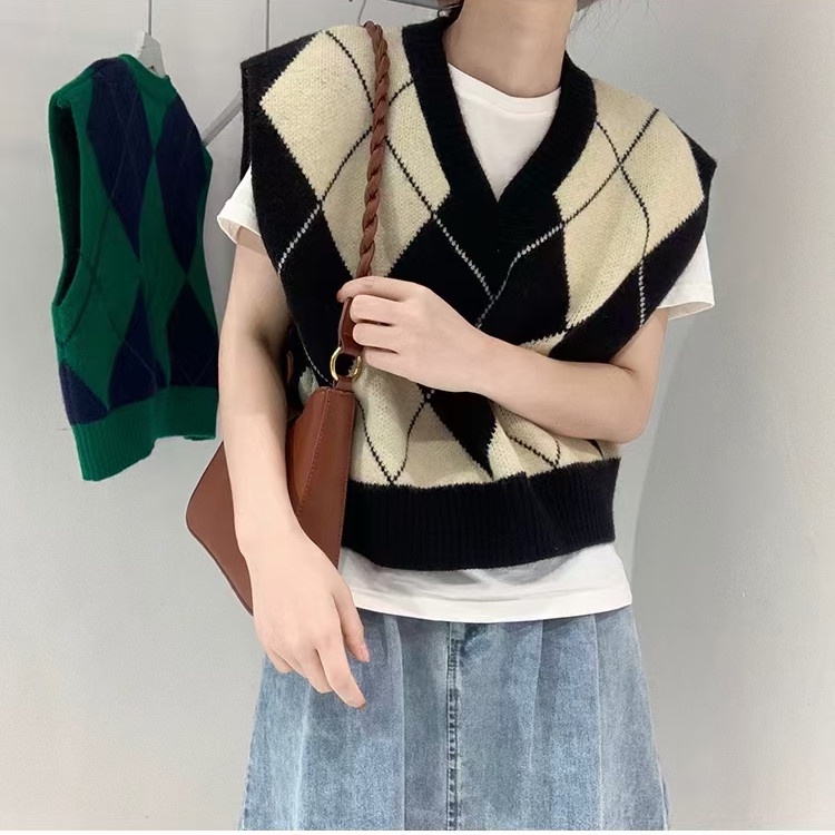 Áo Khoác Cardigan Không Tay Dáng Rộng Phong Cách Retro Hàn Quốc Cho Nữ | BigBuy360 - bigbuy360.vn