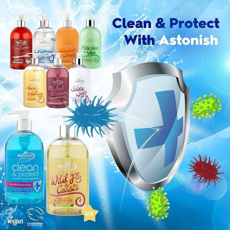 Nước rửa tay diệt khuẩn Astonish chiết xuất từ sữa tươi và mật ong (500ml)