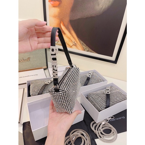 TÚI ALEXANDER WANG ĐÍNH ĐÁ KẸP NÁCH FULLBOX