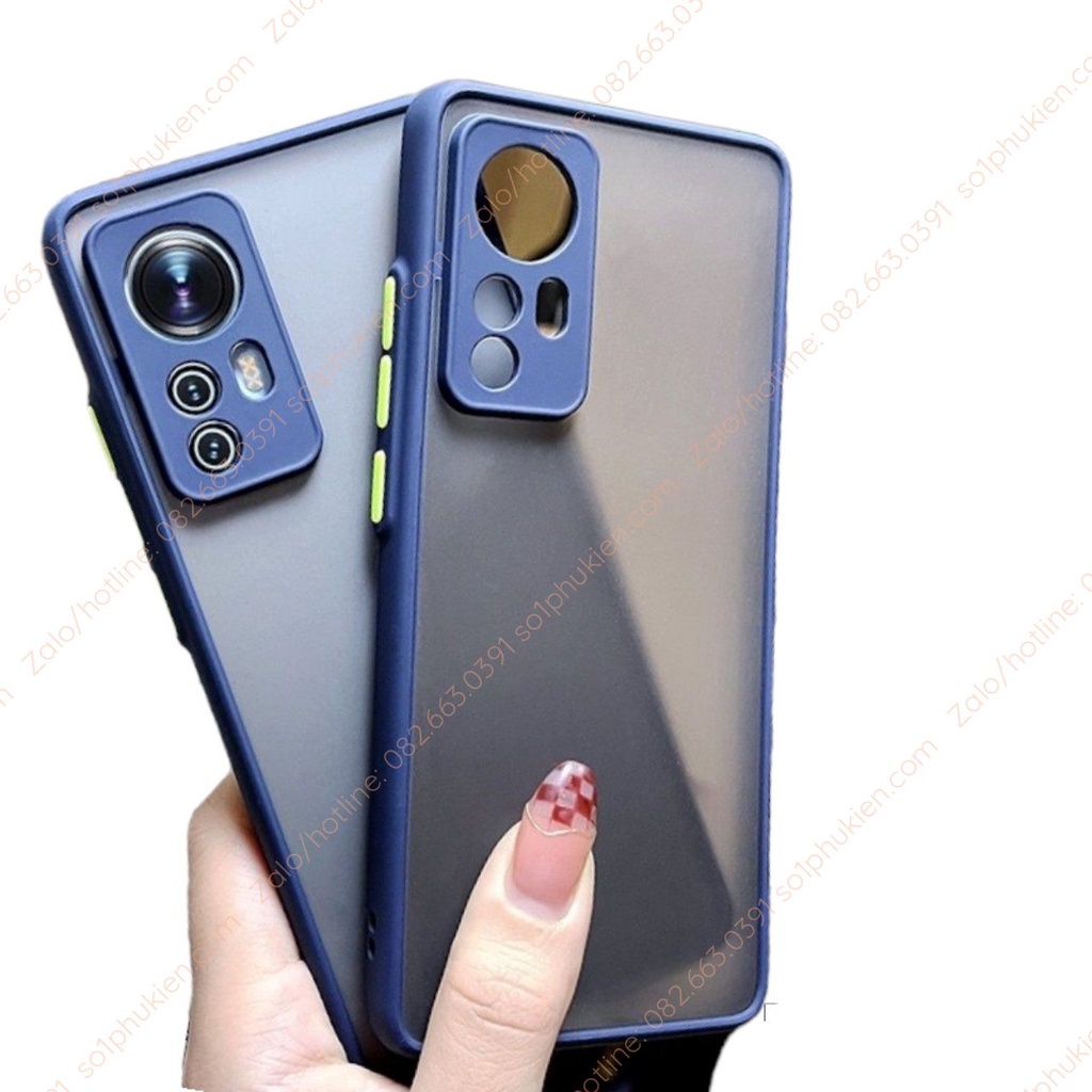Ốp lưng Xiaomi 12, 12x 12 Pro 5G lưng trong nhám chống ố, chống va đập tốt bảo vệ camera toàn diện