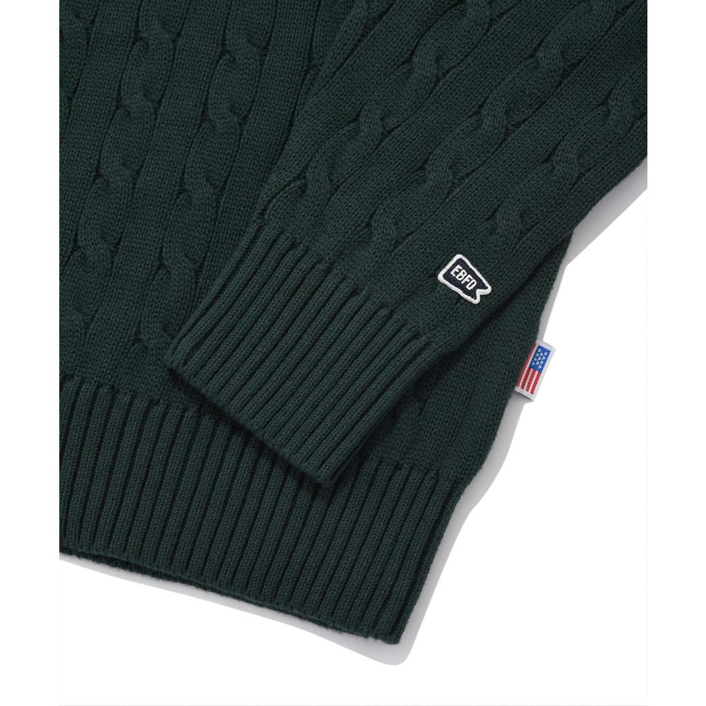 Áo len vặn thừng Unisex, cổ tròn nam nữ xuất dư thương hiệu bóng chày EBBETS FIELD, xuất dư Hàn Quốc - EBBETS