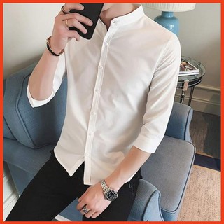 Áo Sơ Mi Nam cổ tàu [FREESHIP] dài tay ôm dáng HỘI TỤ TINH HOA  MRH Shop [VNXK] [MH]