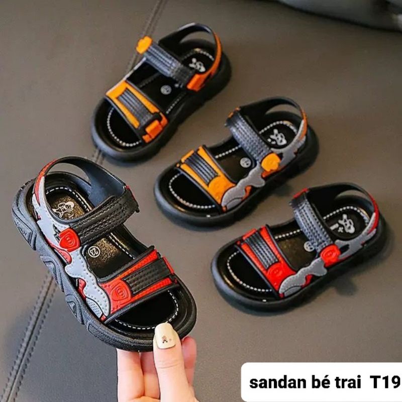 Sandal bé trai.Dép quai hậu cho bé trai quai dán dễ đi
