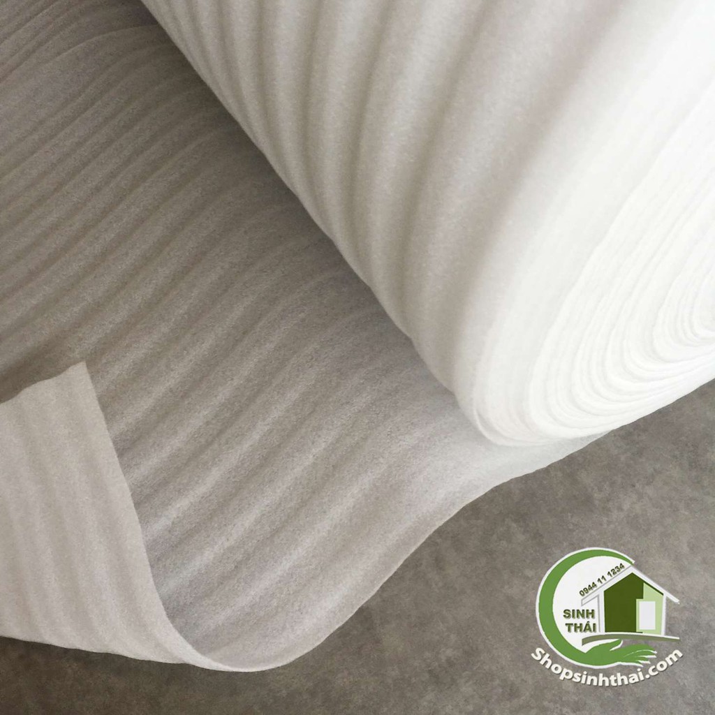 Xốp trắng quấn hàng - màng PE foam đóng gói hàng hóa, chống va đập dày 2ly [ 1 mét x khổ 1m ]