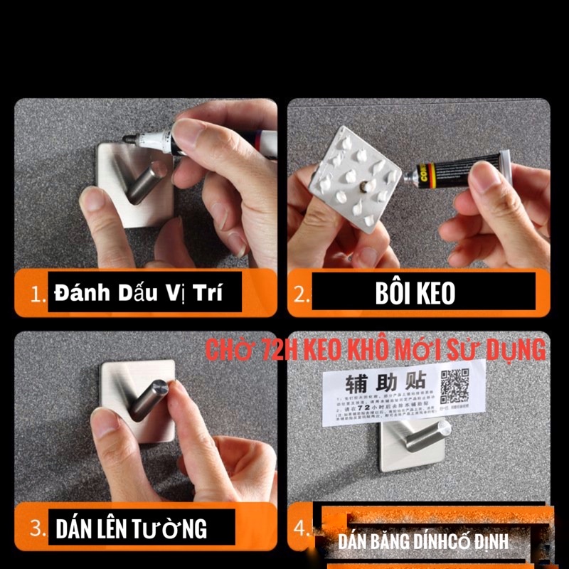 Móc Treo Đồ Đa Năng Dán Tường INOX304 Cao Cấp