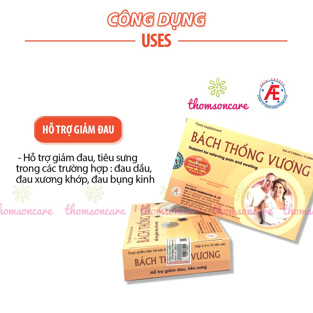 Bách Thống Vương - Hỗ trợ giảm đau đầu, đau xương khớp từ thảo dược