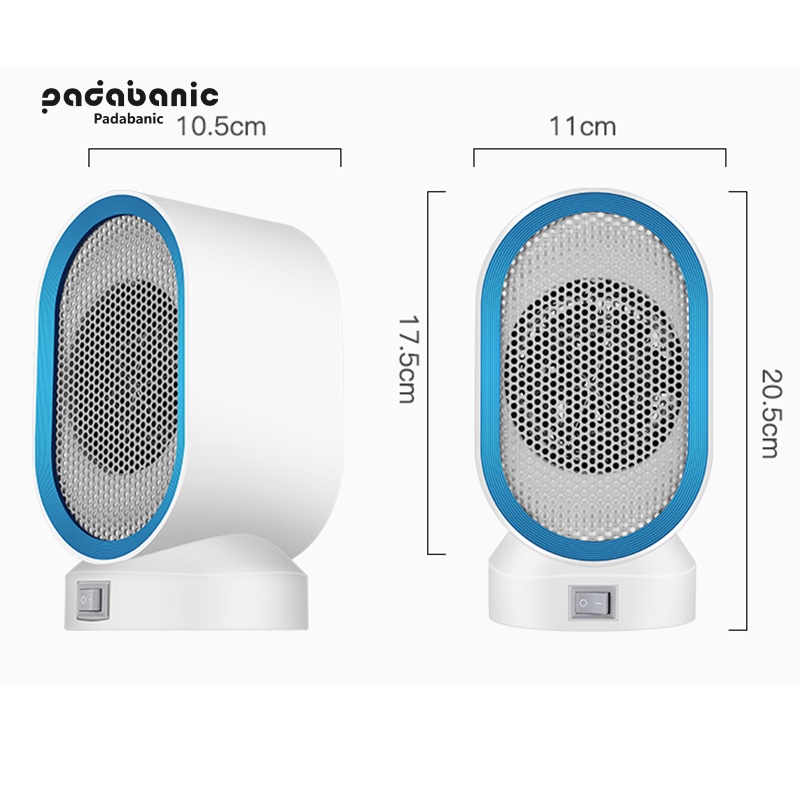 Quạt Sưởi Mini Padabanic Nhỏ Gọn Tiện Lợi Để Bàn An Toàn Dễ Dàng Sử Dụng