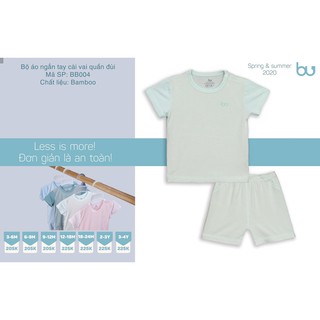 Bộ cộc tay Bu chất sợi tre - Bu BB004