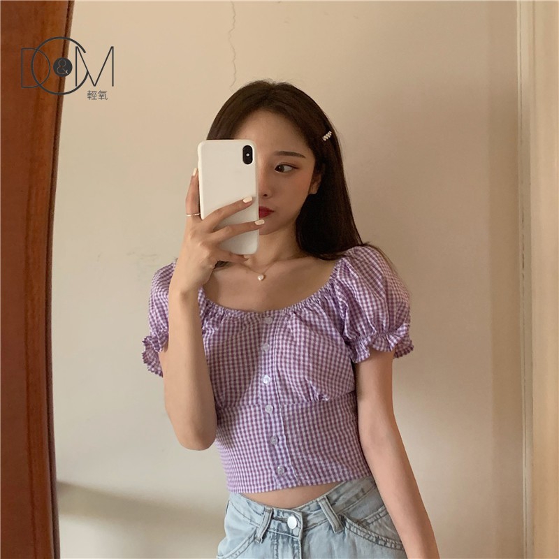 Áo Sơ Mi Ngắn Tay Kẻ Sọc Kiểu Retro Hàn Quốc Thời Trang 2020 | BigBuy360 - bigbuy360.vn