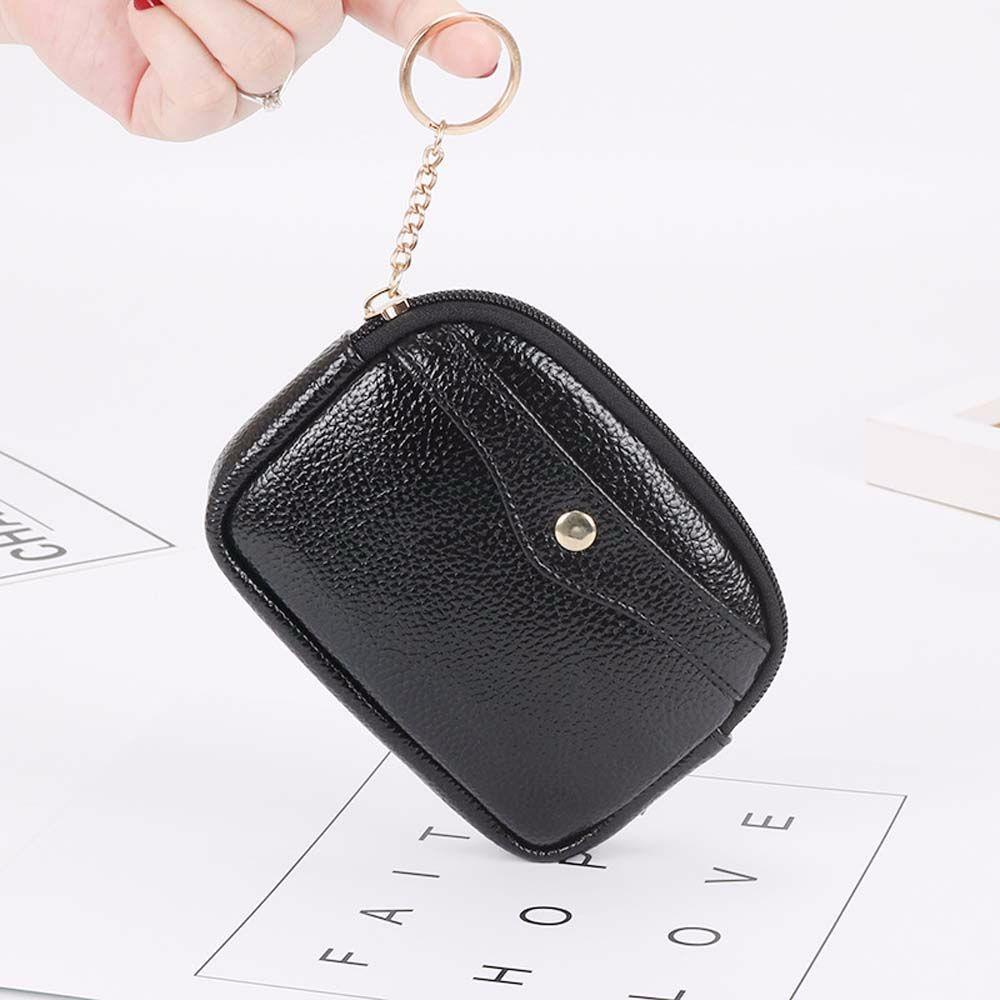 Ví Da Mềm Mini Có Khóa Kéo Thời Trang Cho Nữ Giá Đỡ